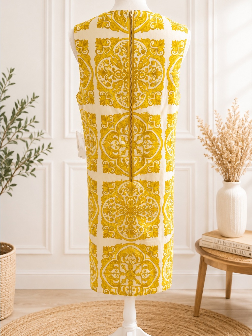 Mestiza Fiona Reversible Shift Mini Dress -Yellow - Picture 2 of 12